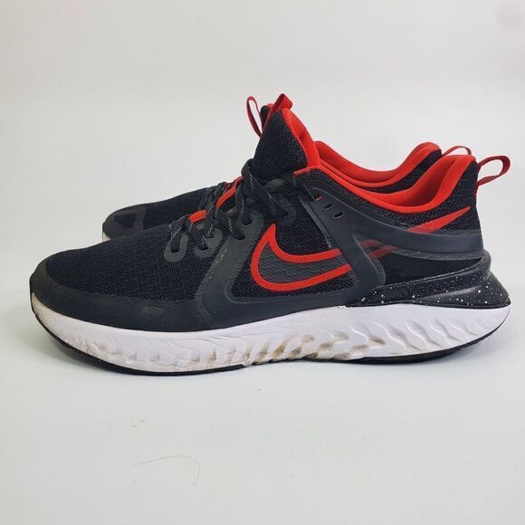 Nike Legend React 3 Men Black University Red Running Shoes AT1368 005 Size 12 - Picture 1 of 16